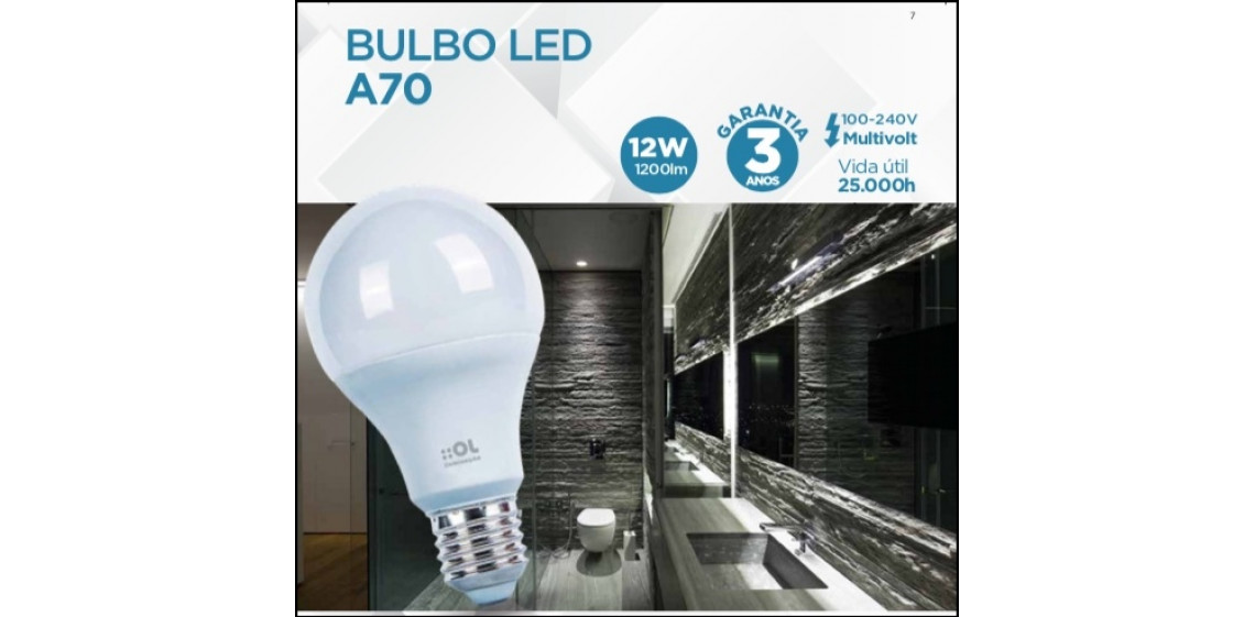 Lâmpada de Bulbo Led 12W 6500K